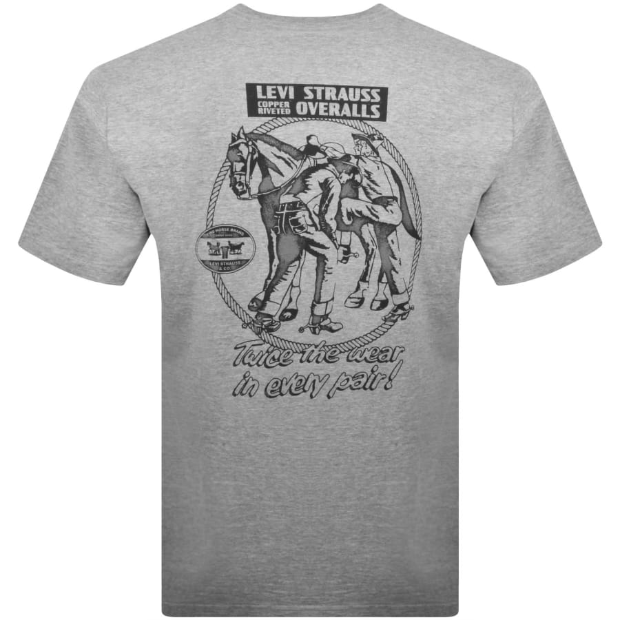 Image number 5 for Levis Original Graphic T Shirt Grey