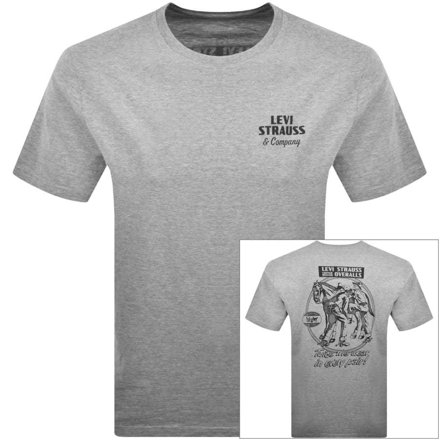 Image number 1 for Levis Original Graphic T Shirt Grey