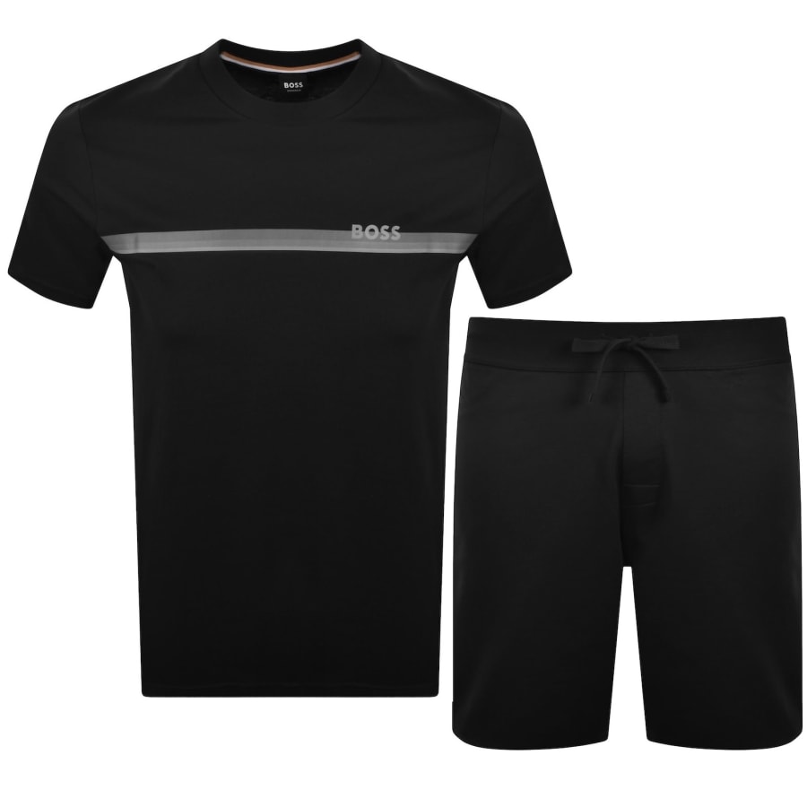 Image number 1 for BOSS Authentic Short Set Black