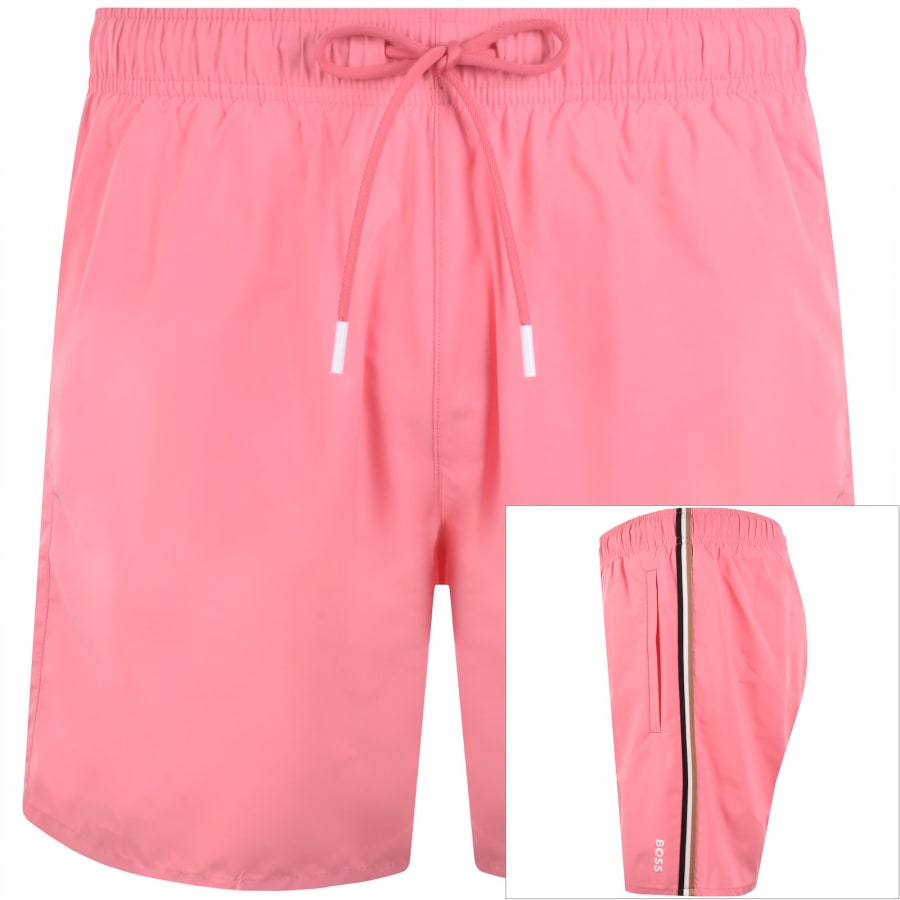 Image number 1 for BOSS Iconic Swim Shorts Pink
