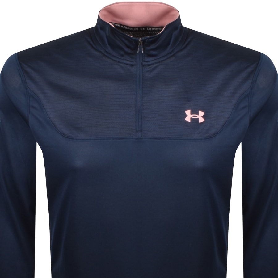 Image number 2 for Under Armour Tech Utility Quarter Zip T Shirt Blue