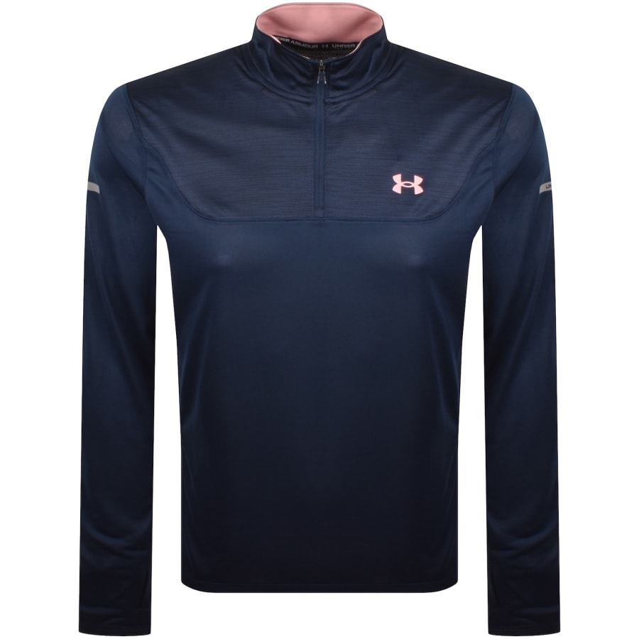 Image number 1 for Under Armour Tech Utility Quarter Zip T Shirt Blue