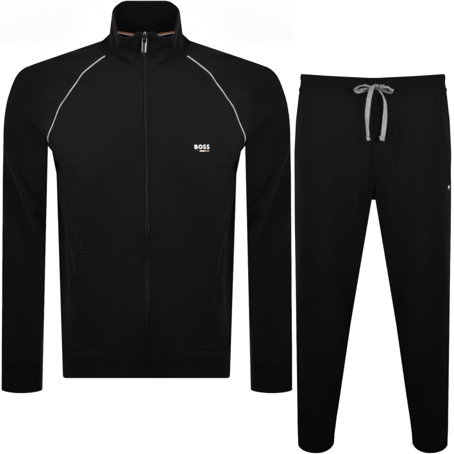 Image number 1 for BOSS Oliver Full Zip Tracksuit Black