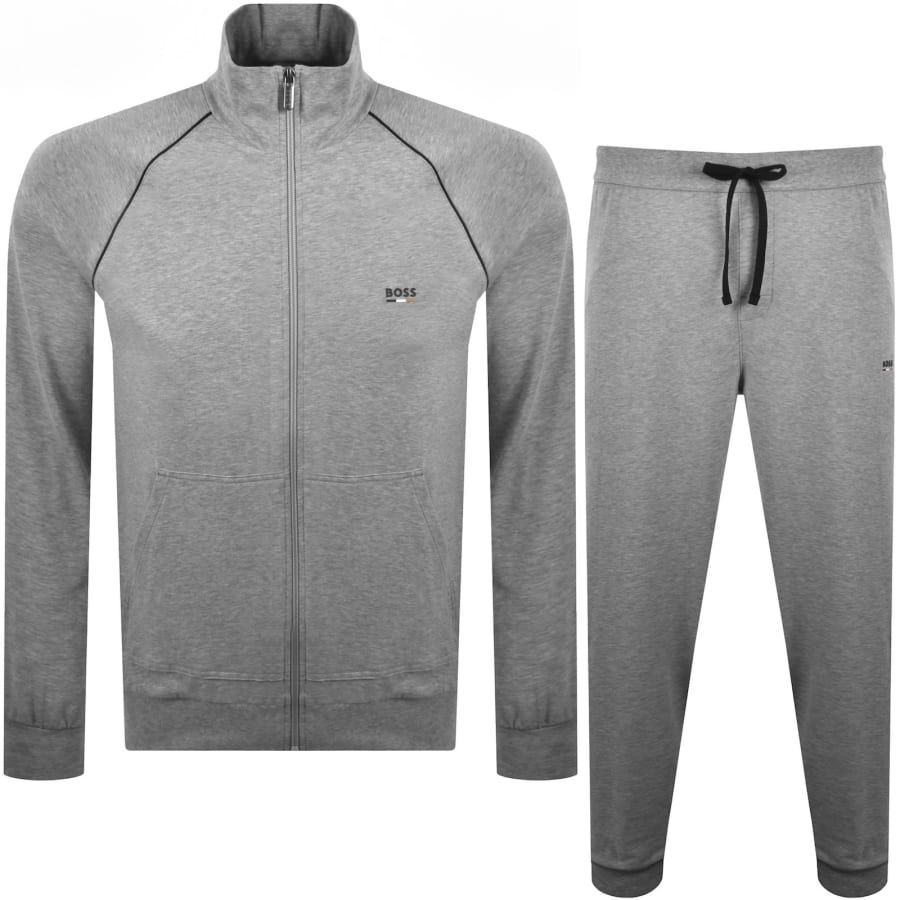 Image number 1 for BOSS Oliver Full Zip Tracksuit Grey