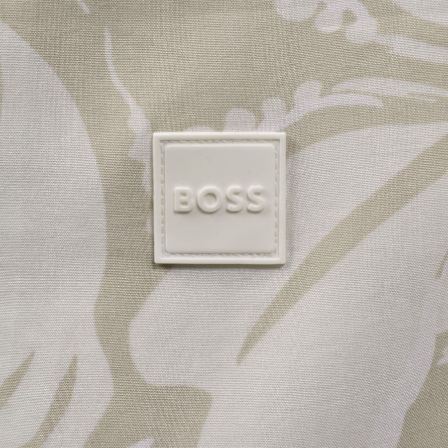 Image number 3 for BOSS Short Sleeve Beach Shirt Beige