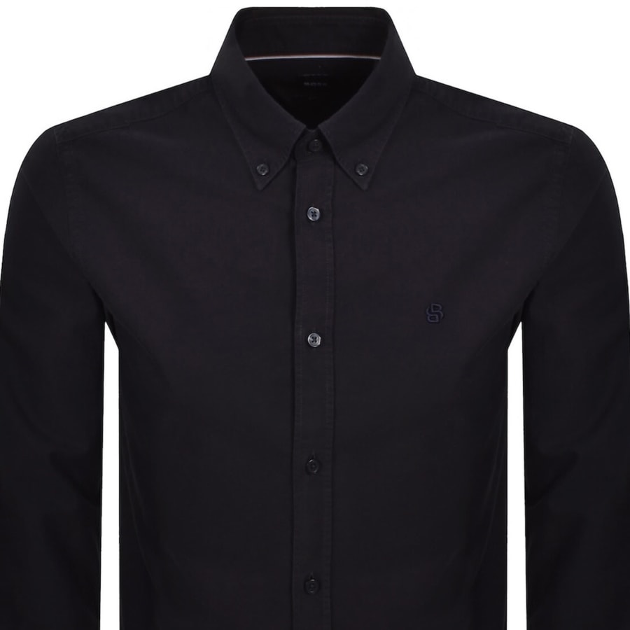Image number 2 for BOSS H Roan Slim Fit Shirt Dark Blue