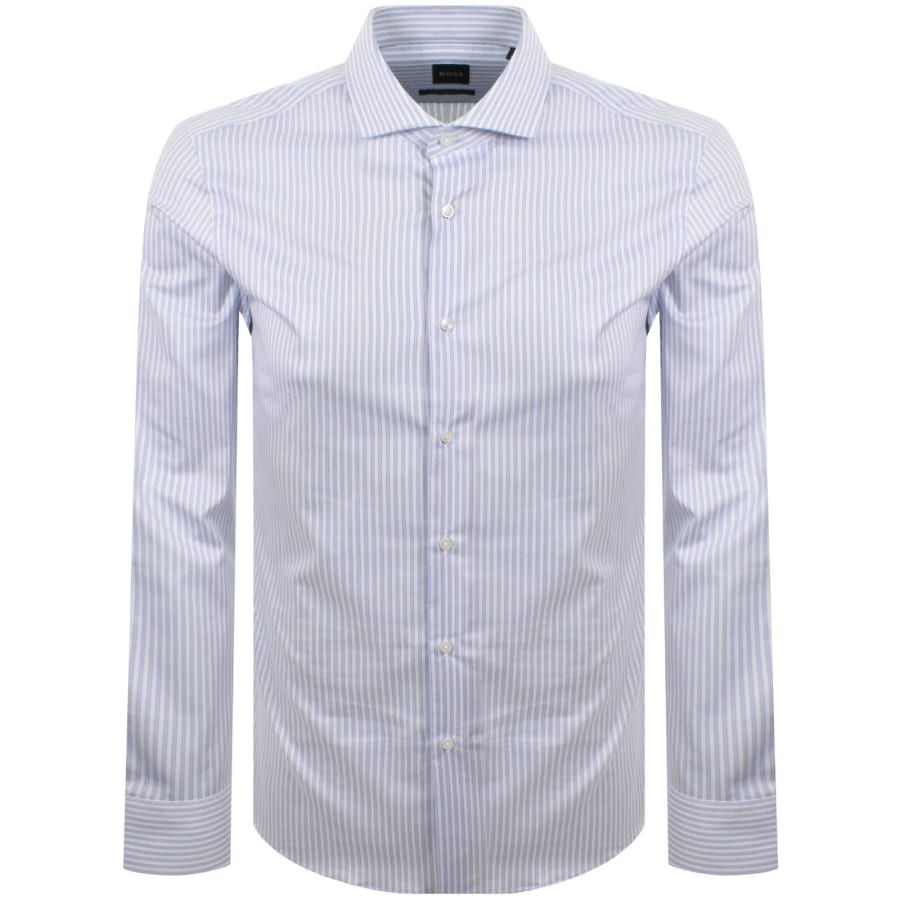 Image number 1 for BOSS H Hank Striped Shirt Blue