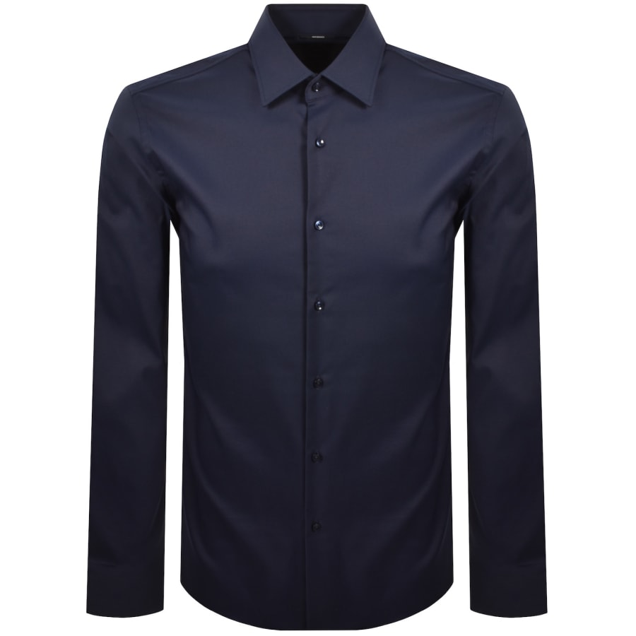 Image number 1 for BOSS P Hank Kent Slim Fit Shirt Dark Blue