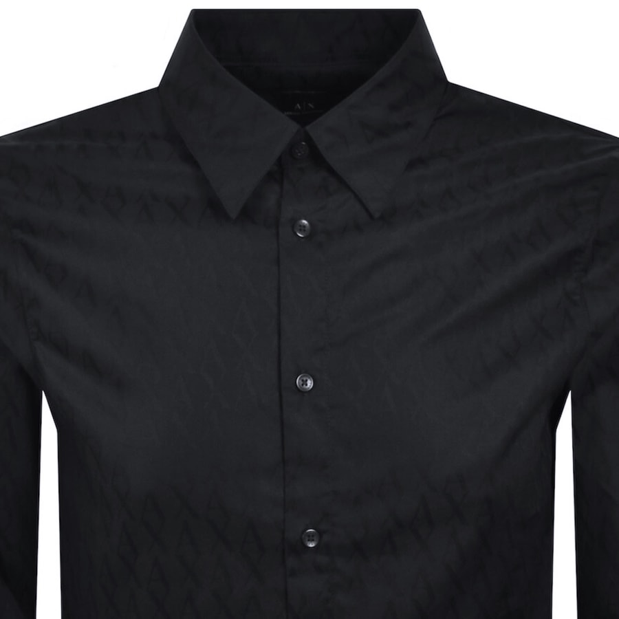 Image number 2 for Armani Exchange Long Sleeve Shirt Navy