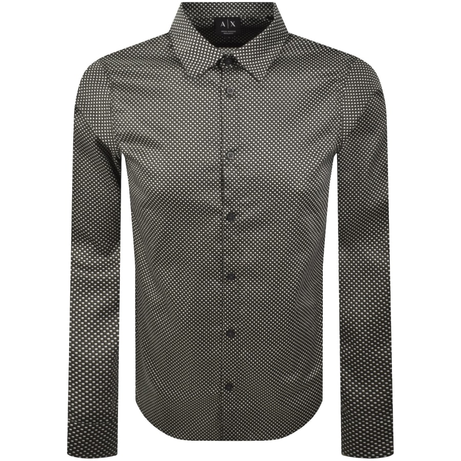 Image number 1 for Armani Exchange Long Sleeve Shirt Grey