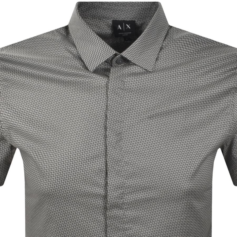 Image number 2 for Armani Exchange Pattern Shirt Grey