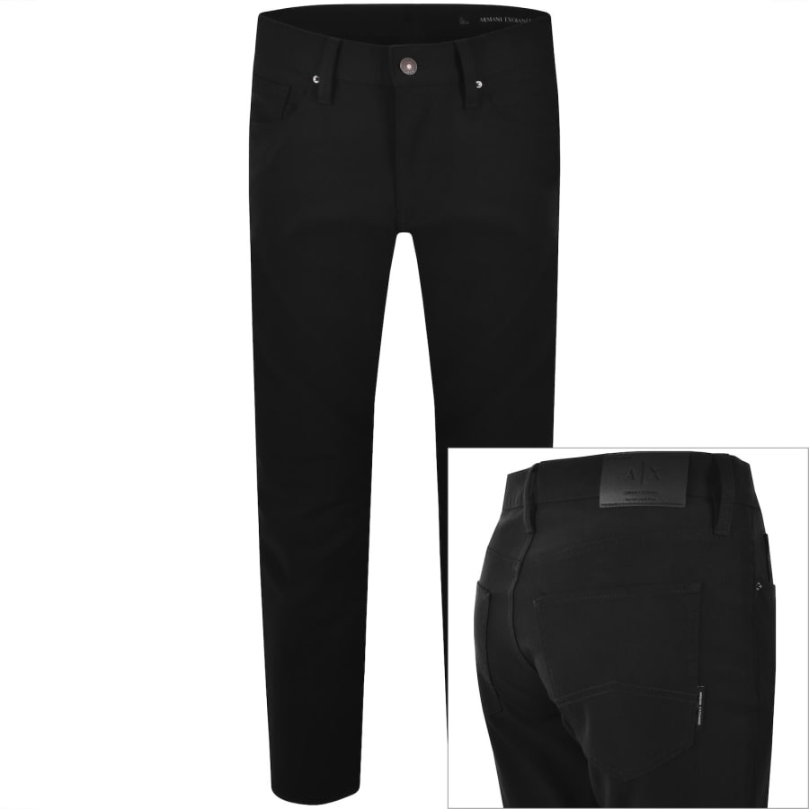 Image number 1 for Armani Exchange J14 Slim Fit Jeans Black