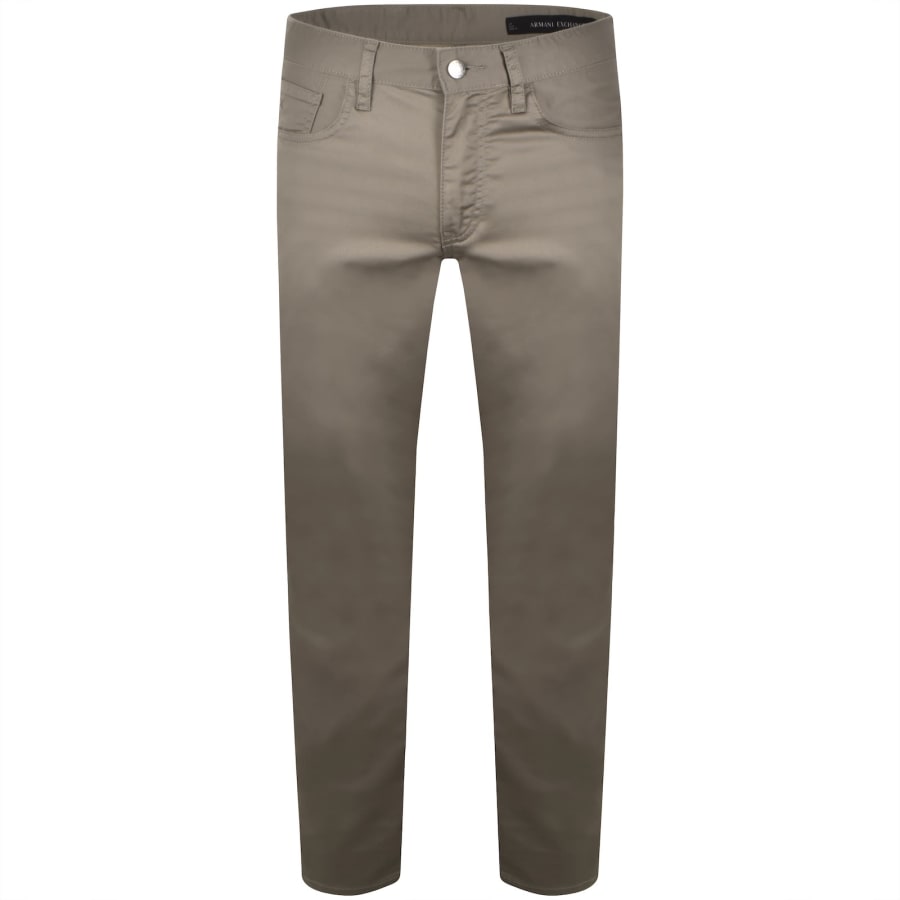 Image number 2 for Armani Exchange J14 Skinny Fit Trousers Khaki