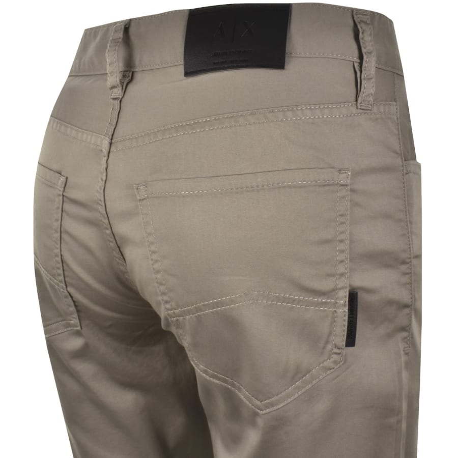 Image number 4 for Armani Exchange J14 Skinny Fit Trousers Khaki