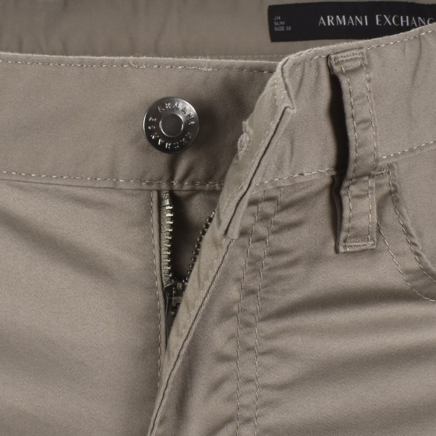 Image number 5 for Armani Exchange J14 Skinny Fit Trousers Khaki