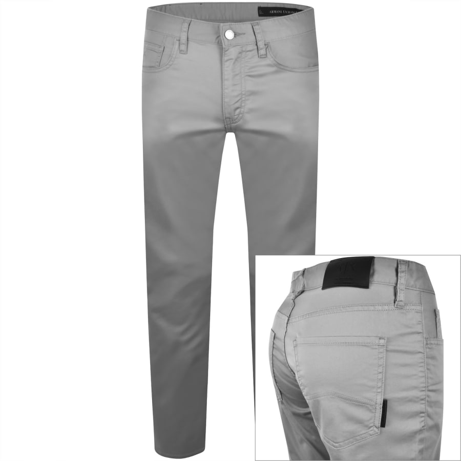 Image number 1 for Armani Exchange J14 Skinny Fit Trousers Grey