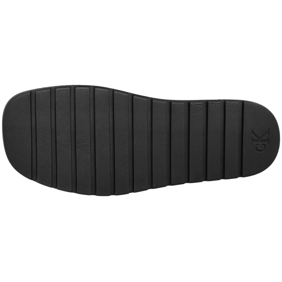 Image number 5 for Calvin Klein Moulded Cross Leather Sandals Burgund