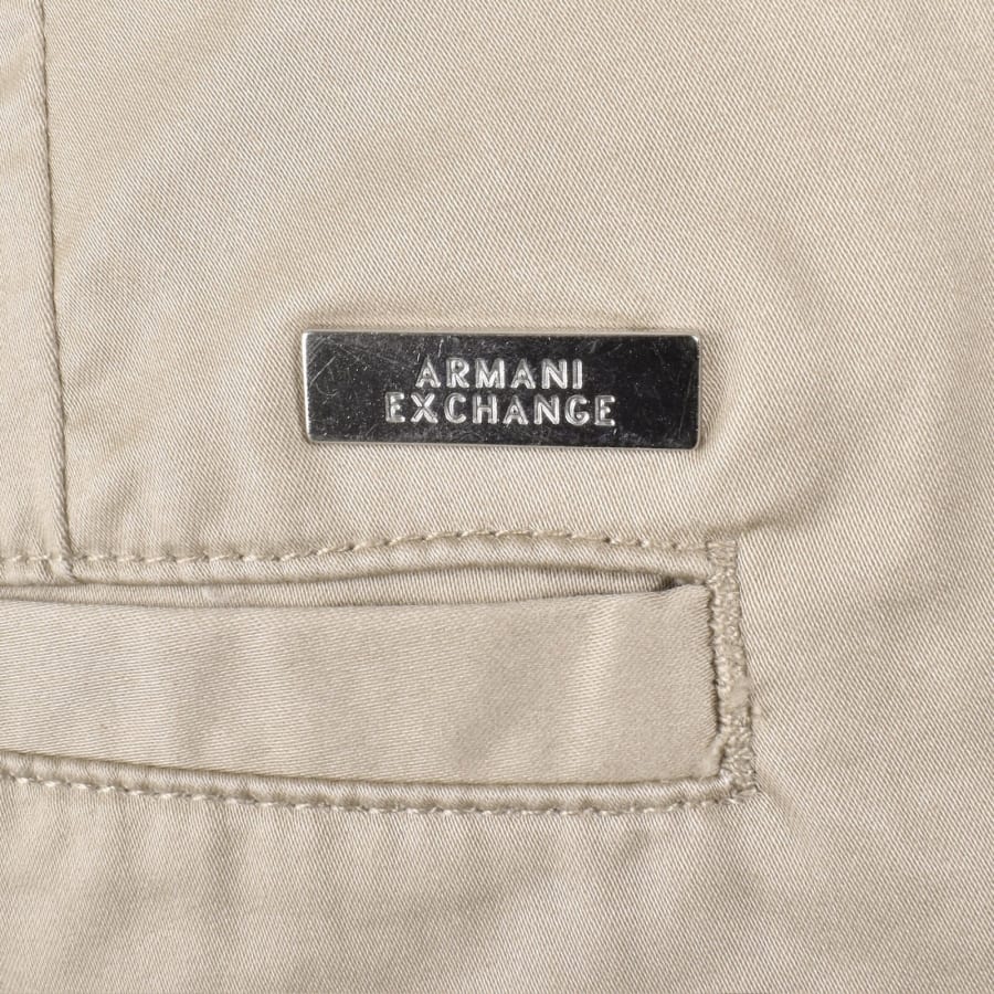 Image number 3 for Armani Exchange Chino Shorts Beige