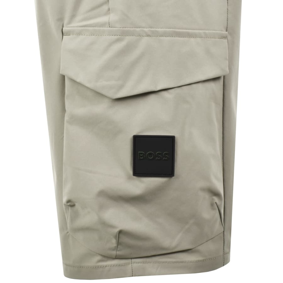 Image number 4 for BOSS Urbanex Tapered Fit Cargo Shorts Beige