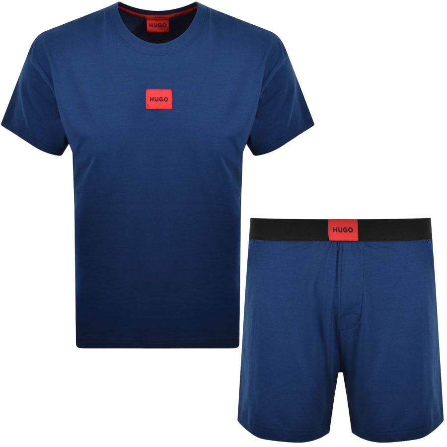Image number 1 for HUGO Galaxy Short Set Medium Blue