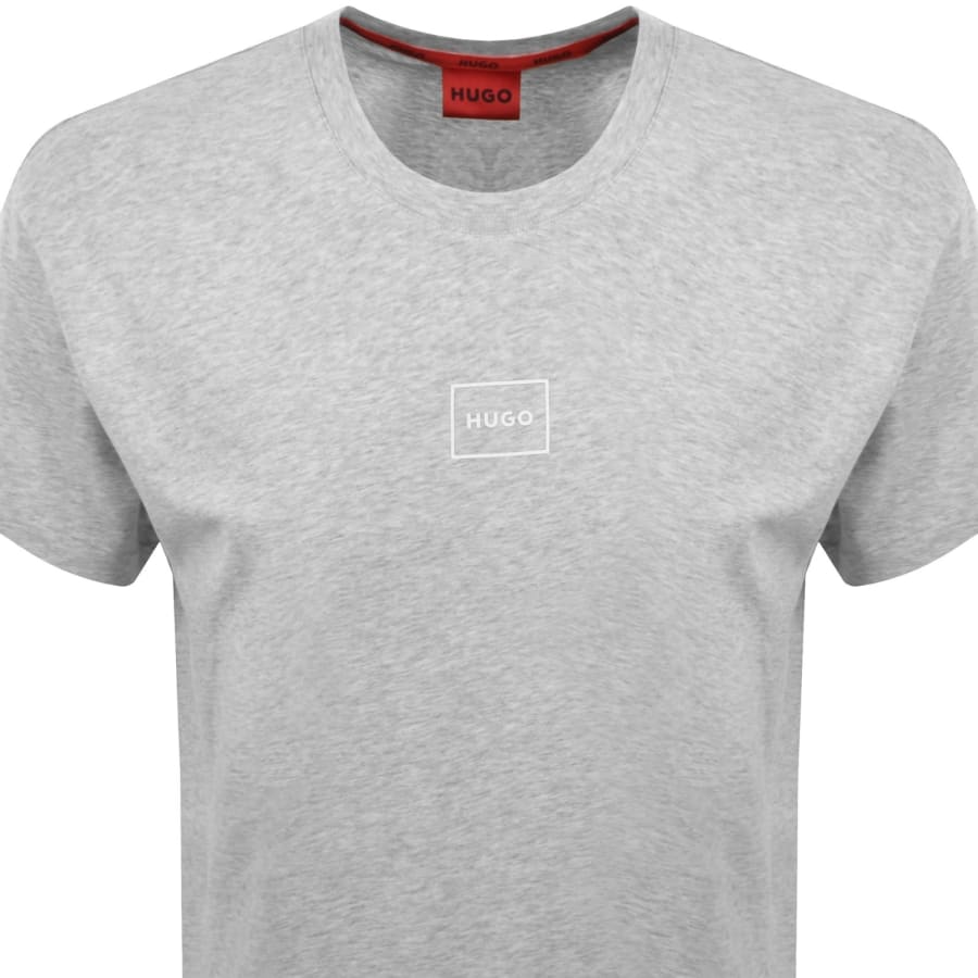 Image number 2 for HUGO Laze T Shirt Light Pastel Grey