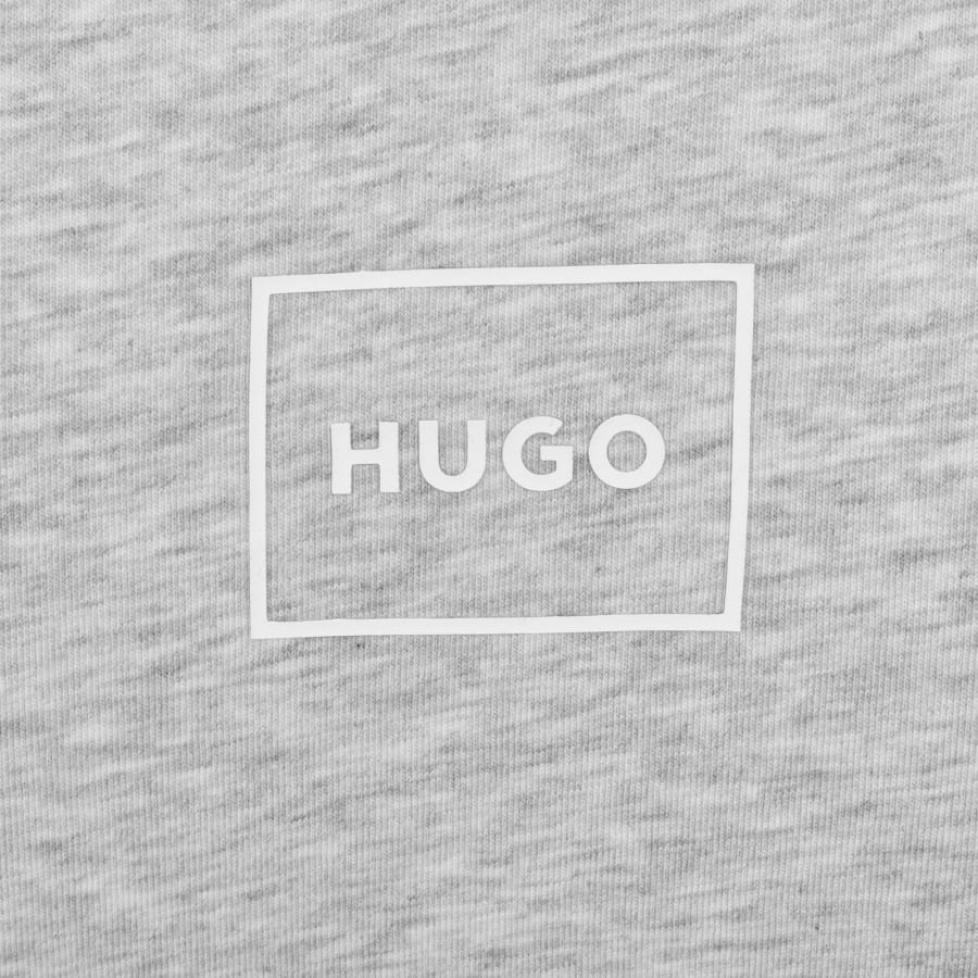 Image number 3 for HUGO Laze T Shirt Light Pastel Grey