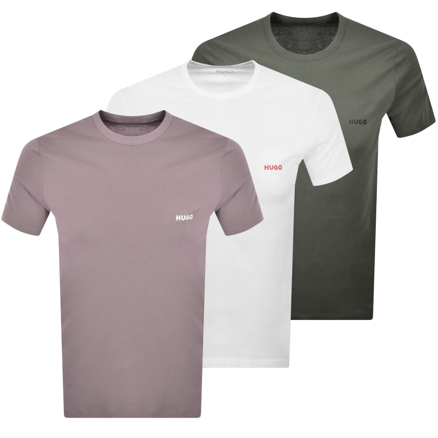 Image number 1 for HUGO 3 Pack Crew Neck T Shirts