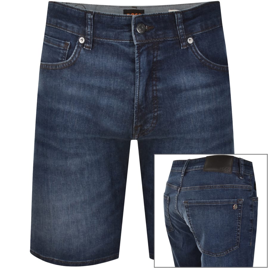 Image number 1 for BOSS Re Maine Denim Shorts Blue
