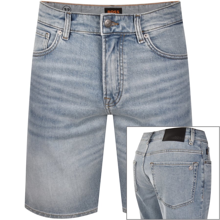 Image number 1 for BOSS Re Maine Denim Shorts Blue