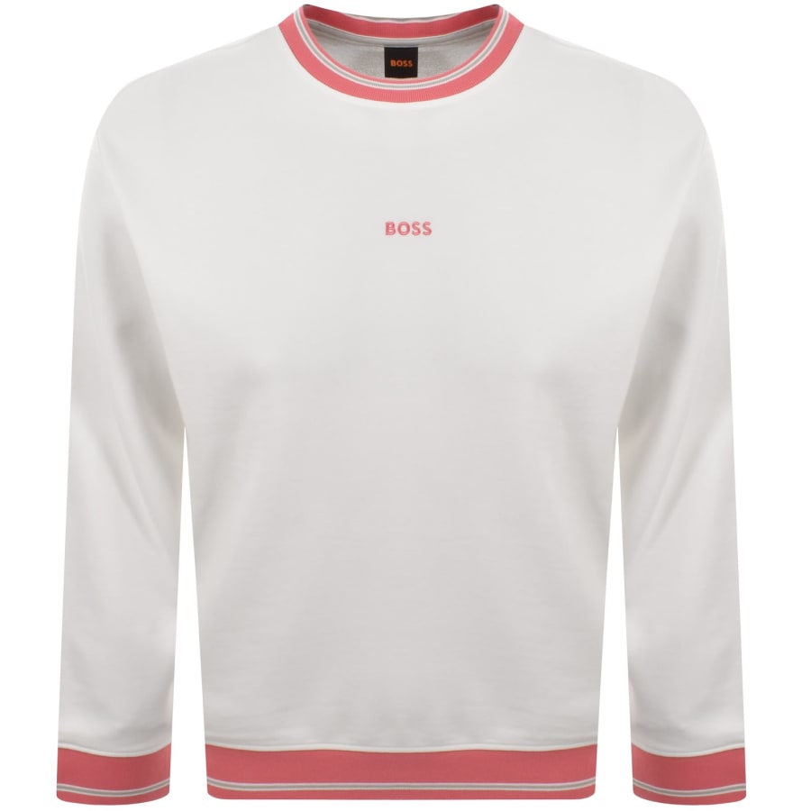 Image number 1 for BOSS We Blocks Sweatshirt Cream
