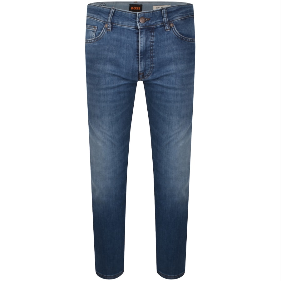 Image number 2 for BOSS Delaware Slim Fit Jeans Mid Blue