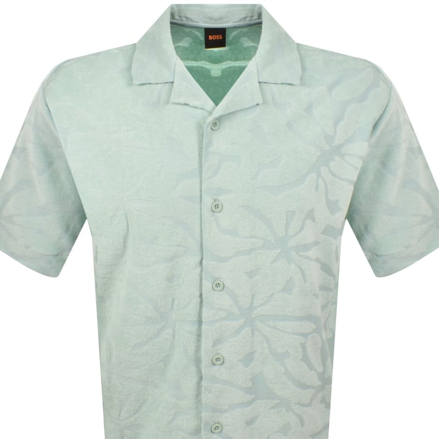 Image number 2 for BOSS We Flower Towel Polo Shirt Blue