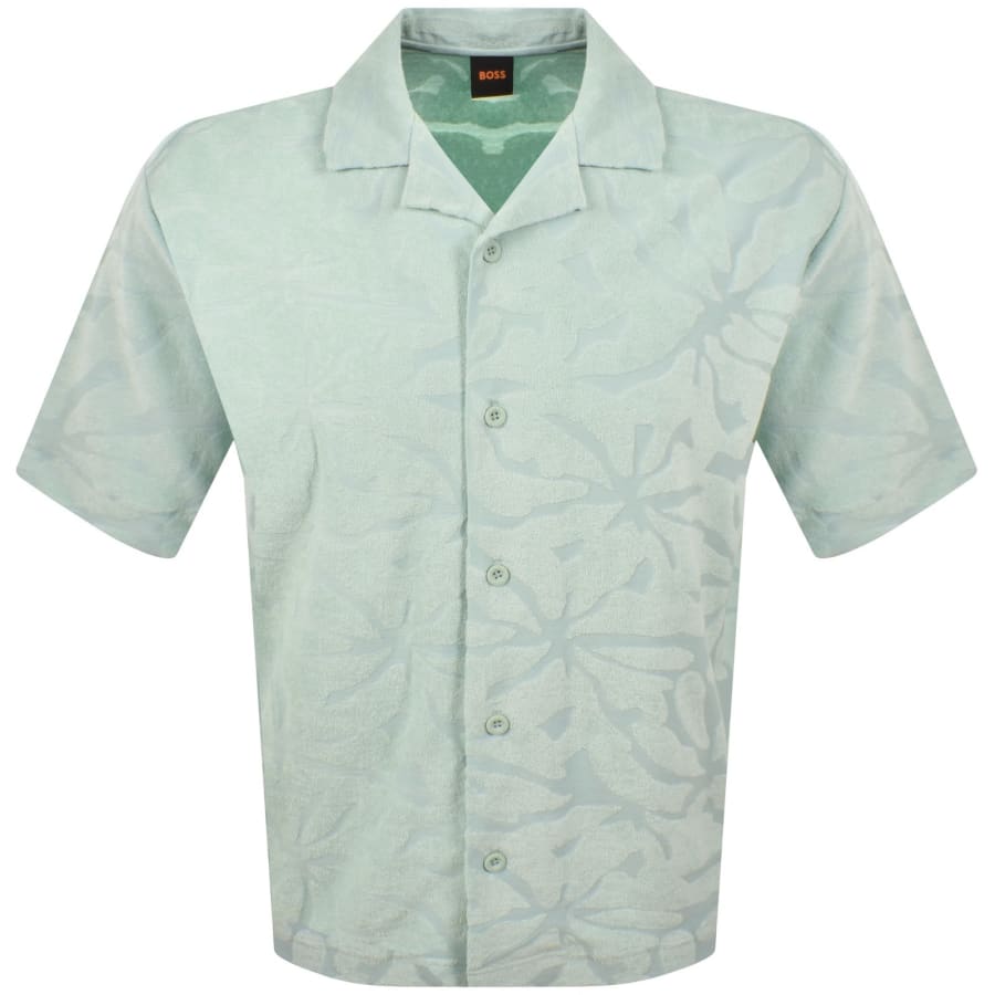 Image number 1 for BOSS We Flower Towel Polo Shirt Blue