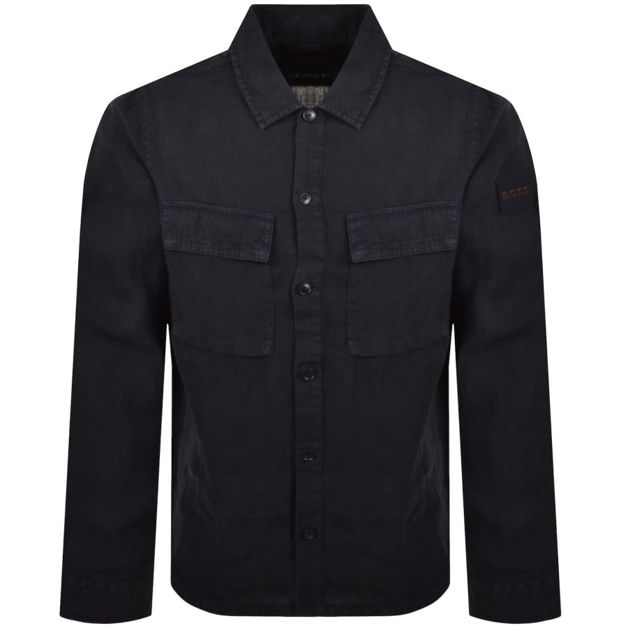 Image number 2 for BOSS Locky 3 Overshirt Dark Blue
