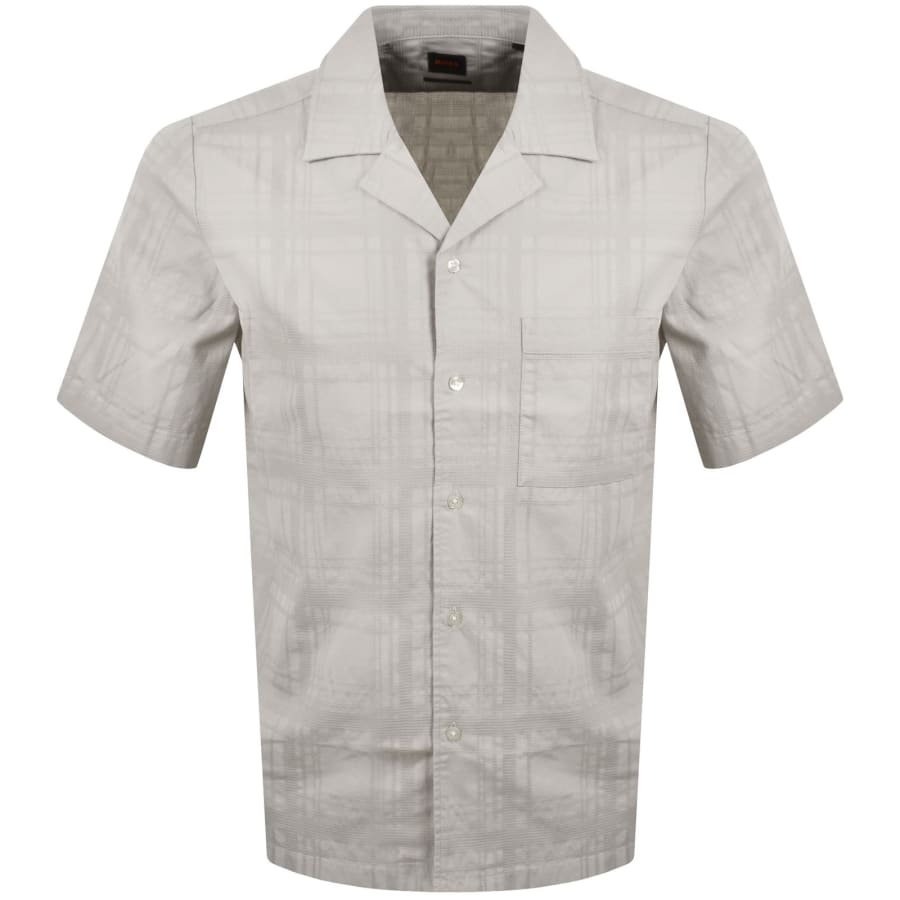 Image number 1 for BOSS Rayer M Short Sleeve Shirt Grey