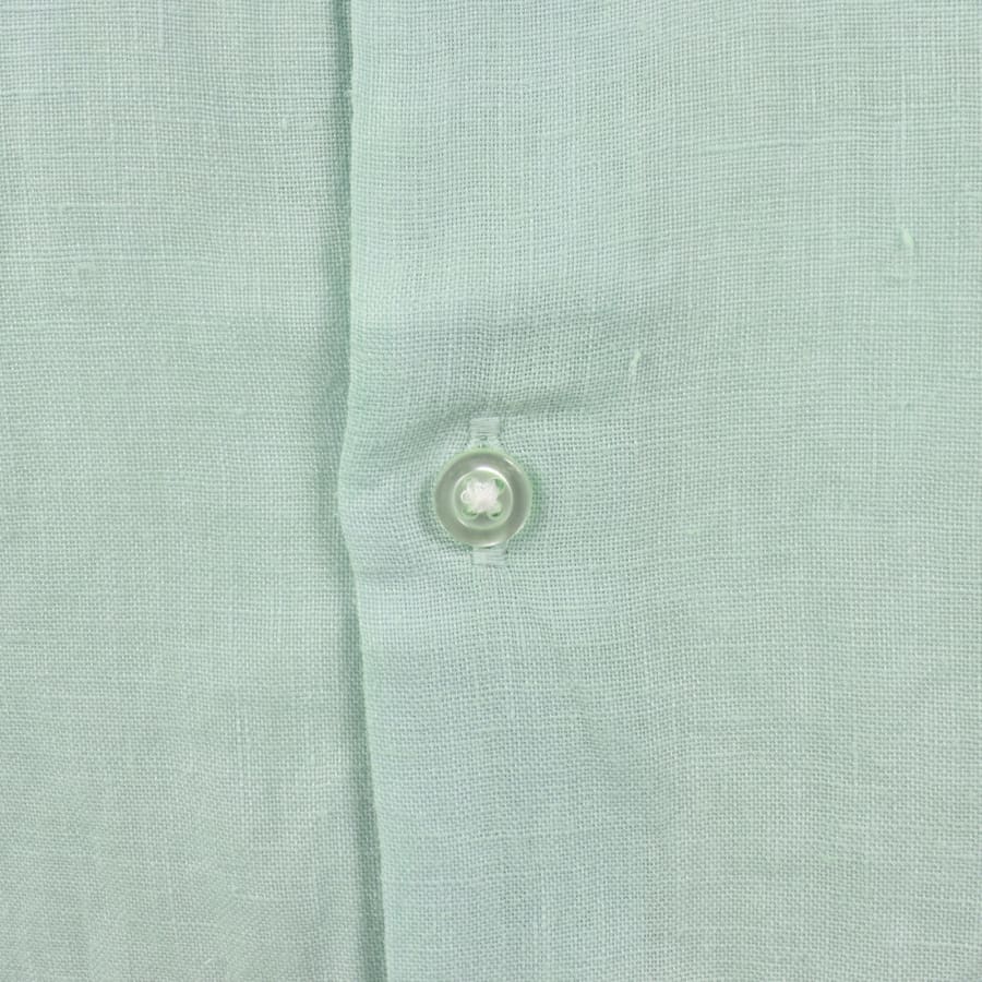 Image number 3 for BOSS Rash 2 Short Sleeved Linen Shirt Green