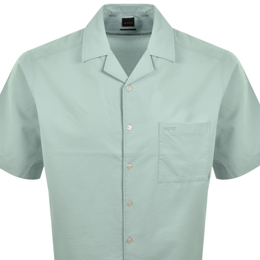 Image number 2 for BOSS Lapisy Relaxed Fit Shirt Aqua Green