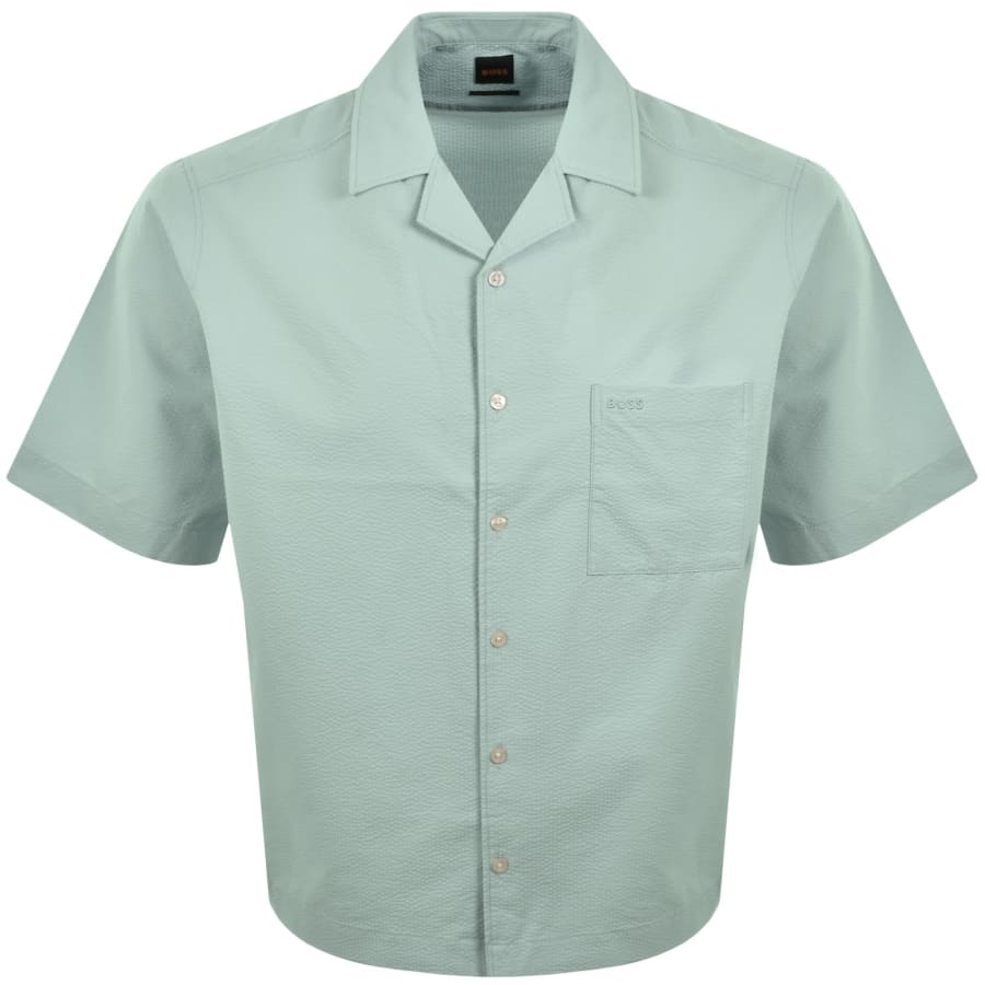 Image number 1 for BOSS Lapisy Relaxed Fit Shirt Aqua Green