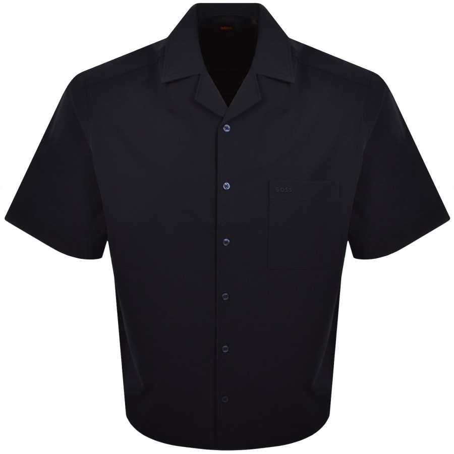 Image number 1 for BOSS Lapisy Relaxed Fit Shirt Dark Blue