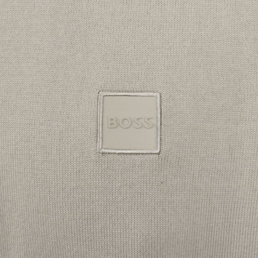 Image number 3 for BOSS Kanacho Knit T Shirt Open Grey