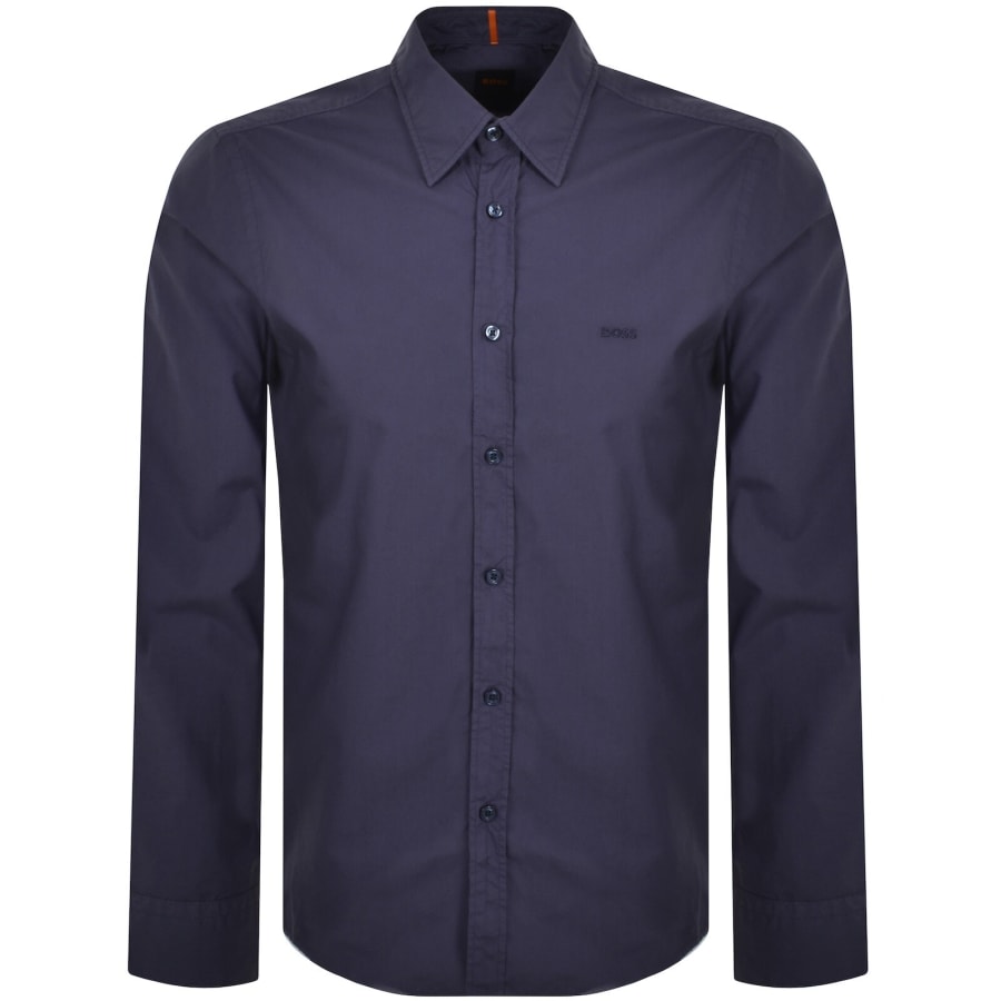 Image number 1 for BOSS Relegant 6 Regular Fit Shirt Navy