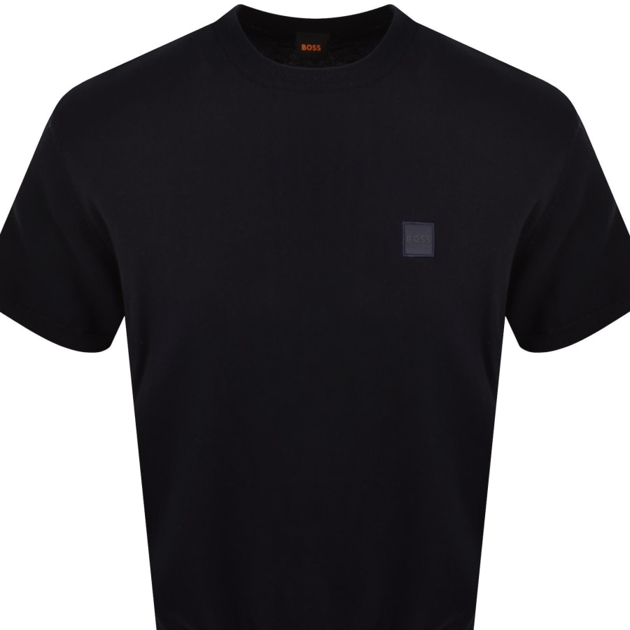 Image number 2 for BOSS Kanacho Knit T Shirt Dark Blue