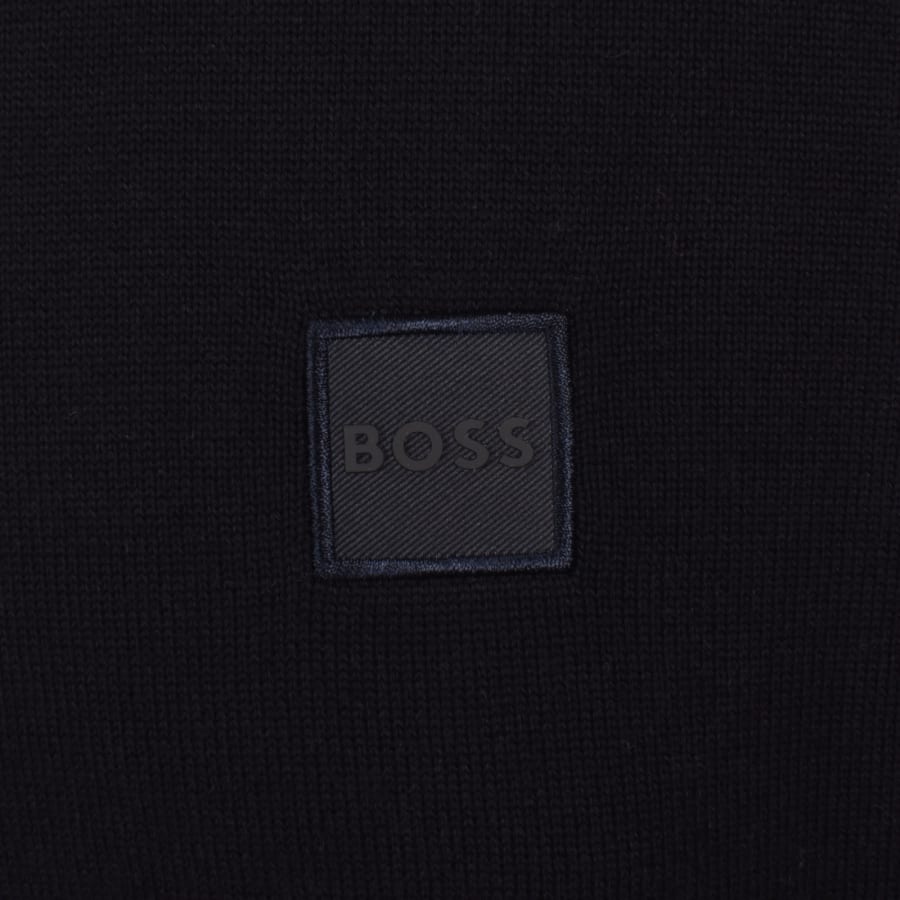 Image number 3 for BOSS Kanacho Knit T Shirt Dark Blue