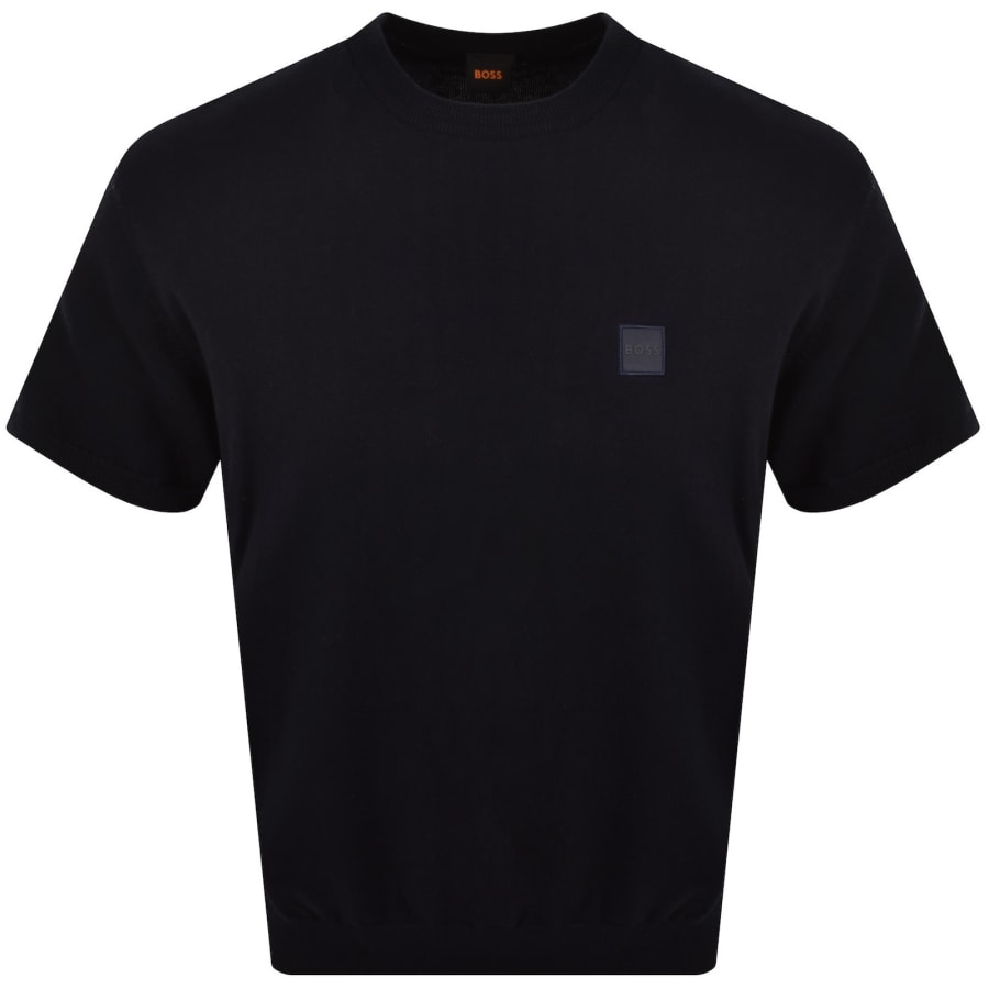 Image number 1 for BOSS Kanacho Knit T Shirt Dark Blue