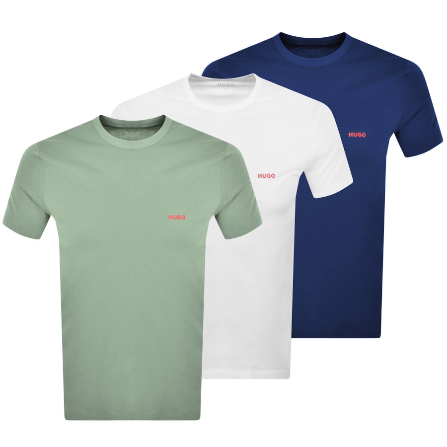 Image number 1 for HUGO 3 Pack Crew Neck T Shirts