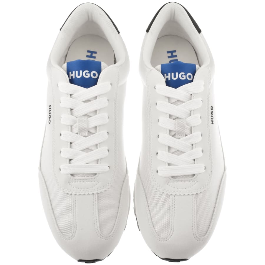 Image number 3 for HUGO Blue Jared Running Trainers White