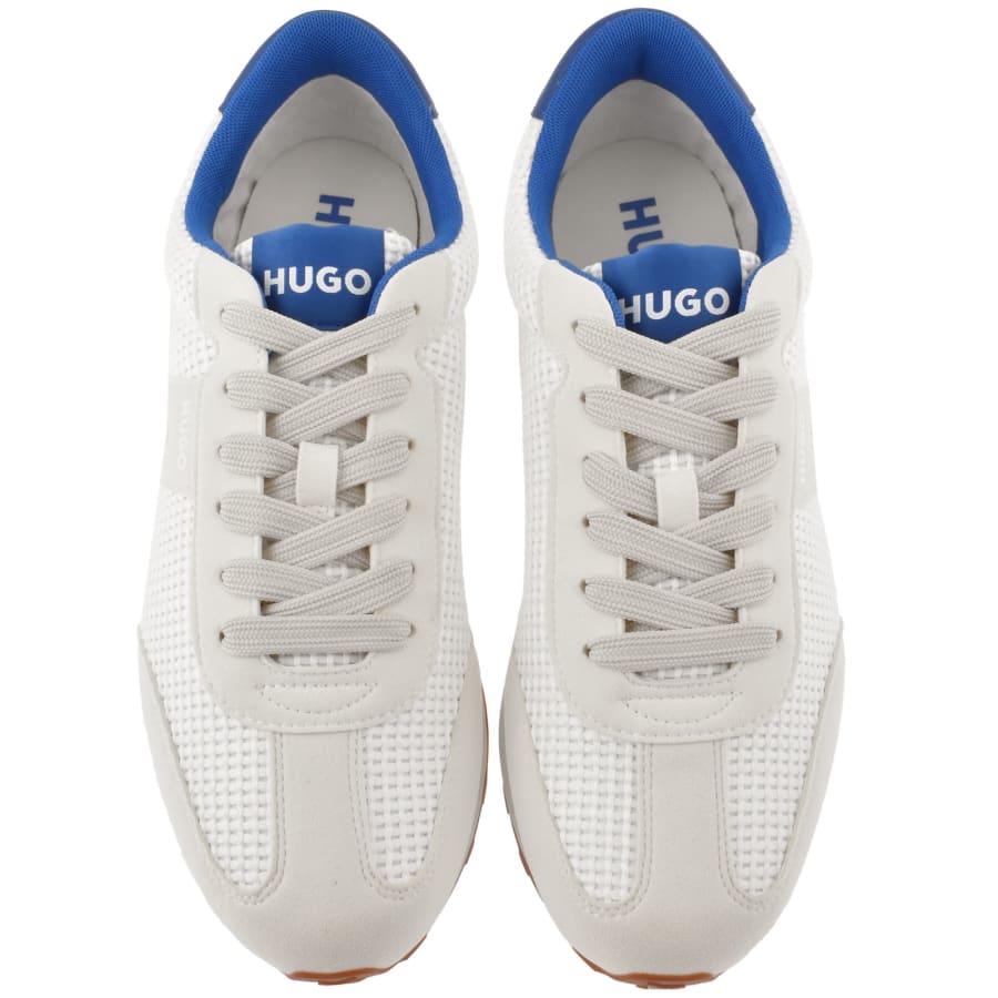 Image number 3 for HUGO Blue Jared Running Trainers White