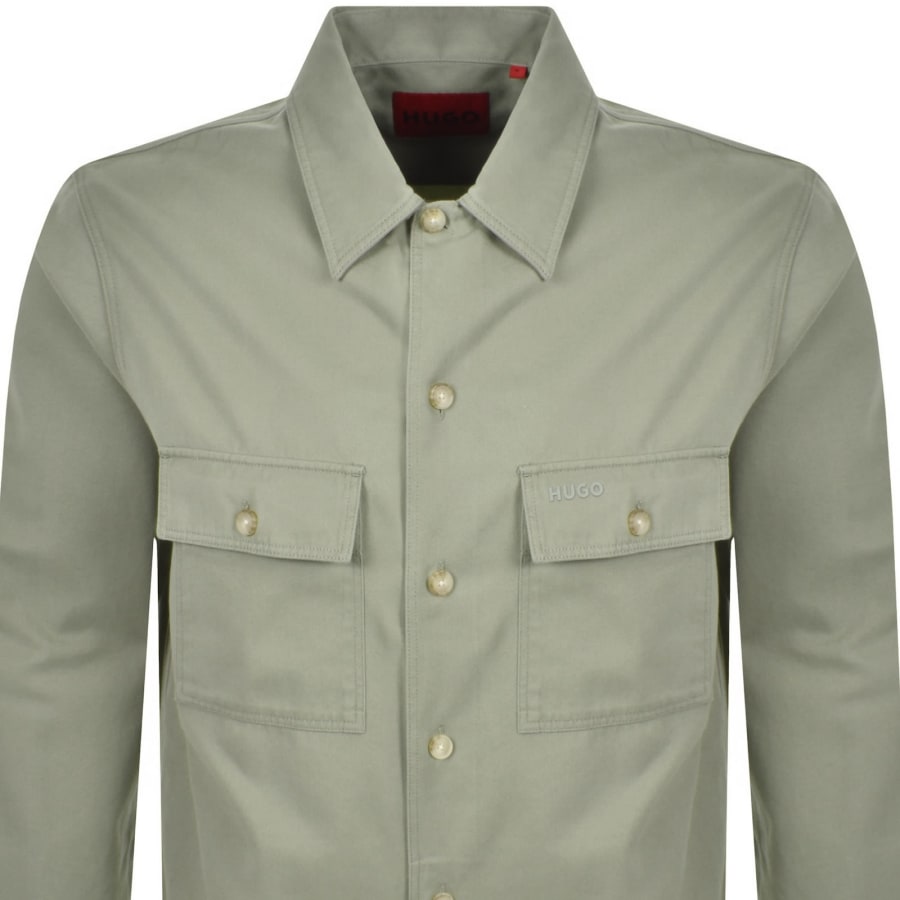 Image number 2 for HUGO Epoldo Overshirt Jacket Green
