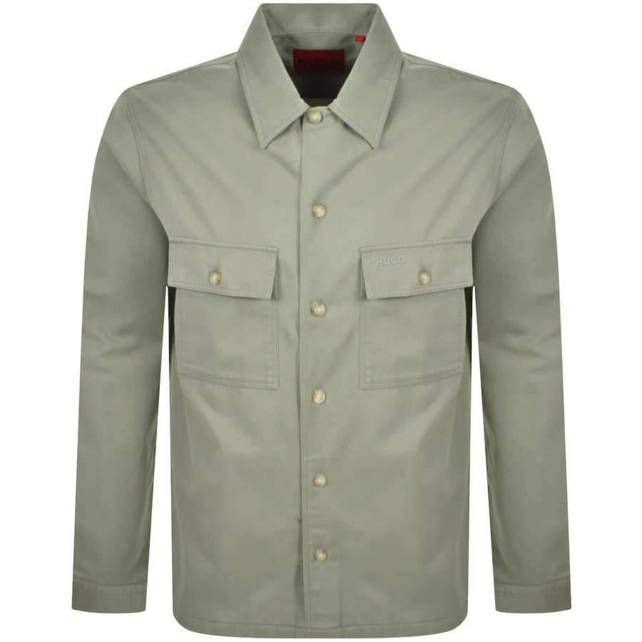 Image number 1 for HUGO Epoldo Overshirt Jacket Green