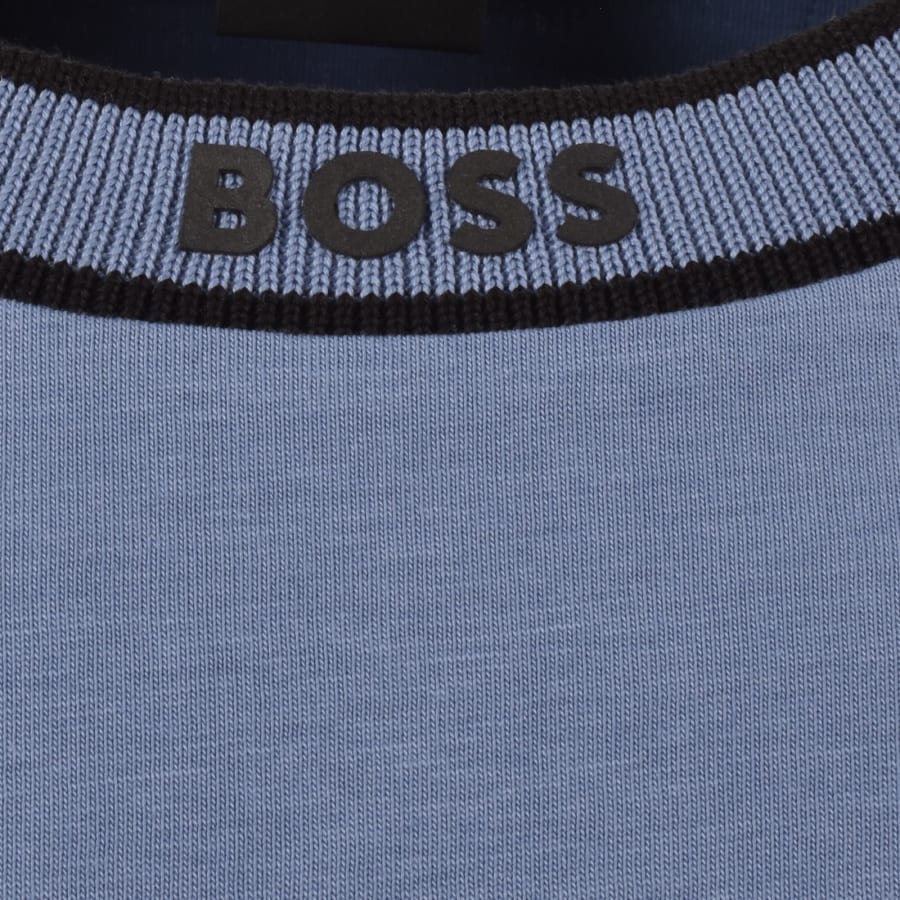 Image number 3 for BOSS Tee 5 Logo Collar T Shirt Blue